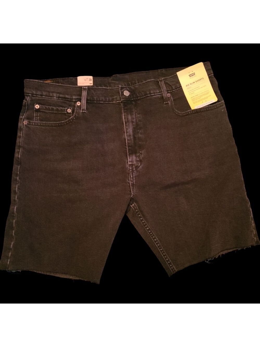 Men's Levis 412 Black Slim Shorts Size 40